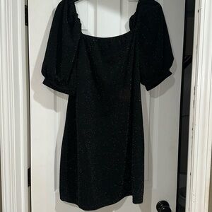 Off the shoulder little black sparkly dress. 1XL